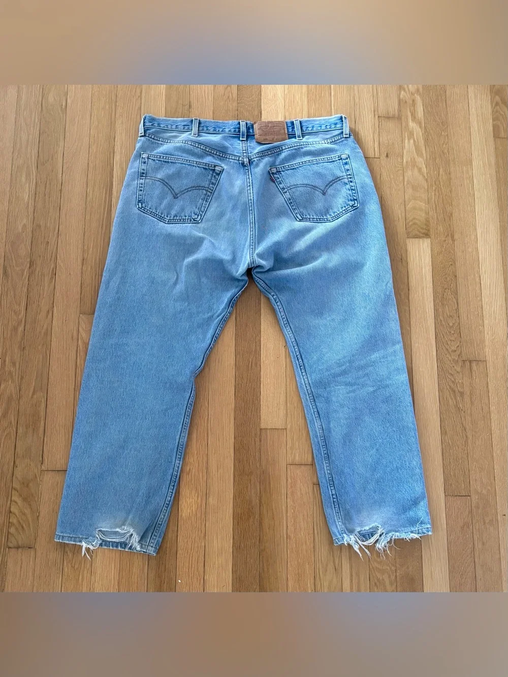 Vintage 90s Levis 501 Jeans Mens 40x30 Made in USA Faded Blue Button Fly 544